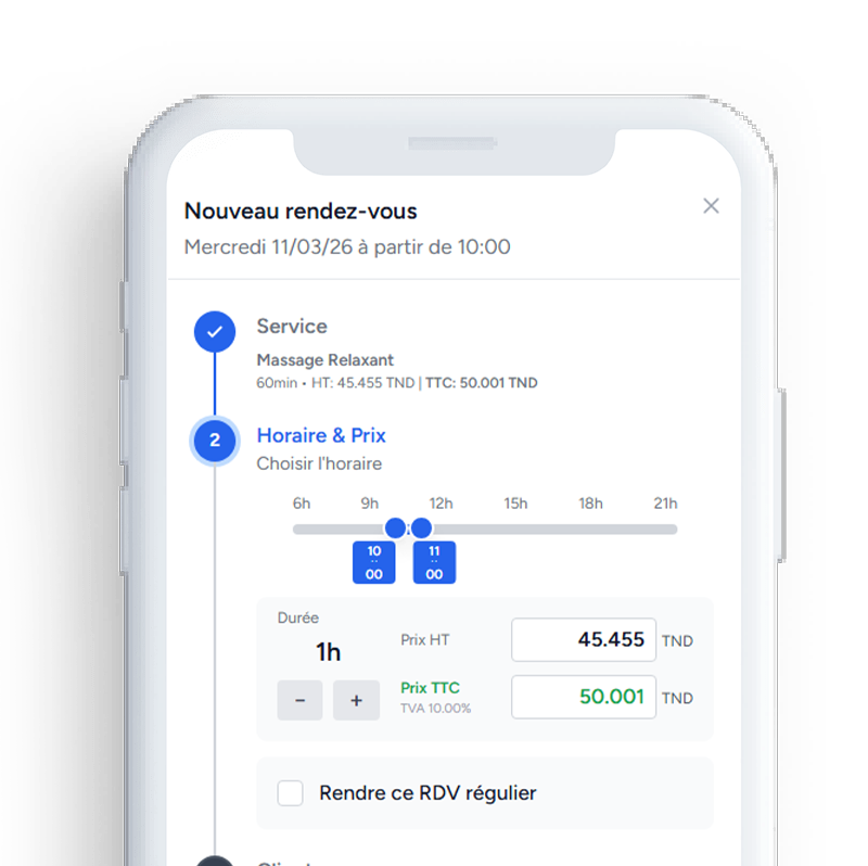 Créez l'intervention en quelques clics